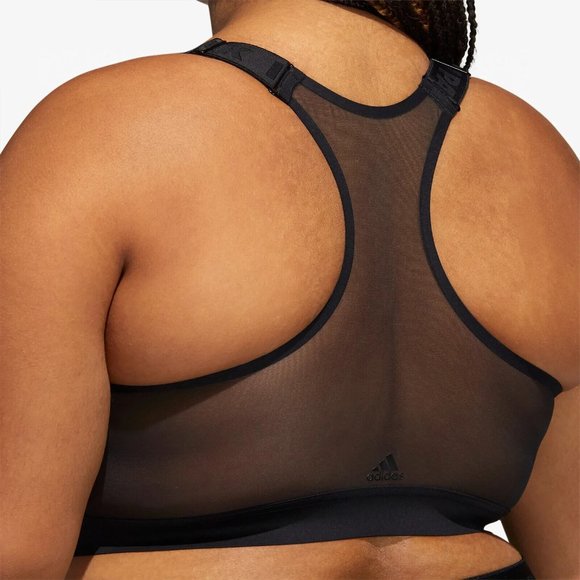 Adidas Women's Ivy Park Black Medium Support Zip Bra Size 3X GS0350 - Picture 3 of 5